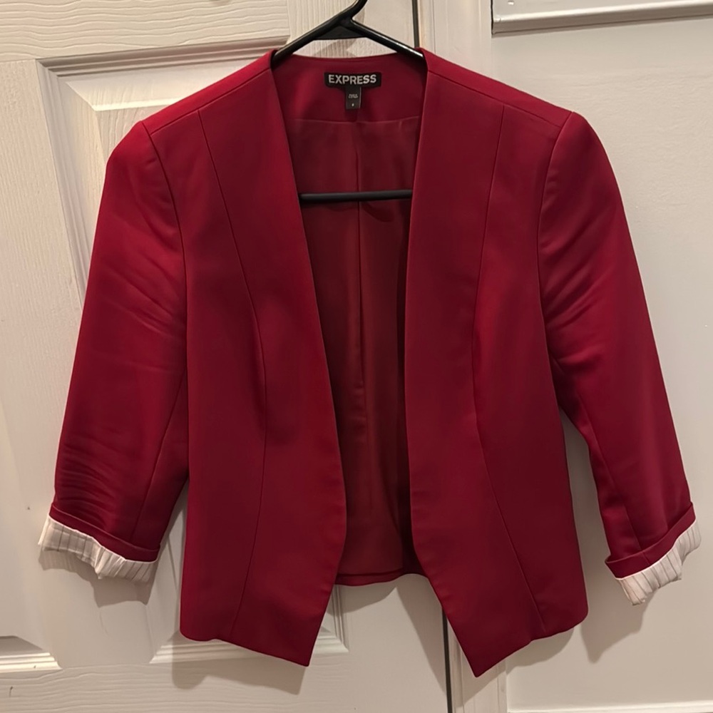 Express Women's Red Blazer
